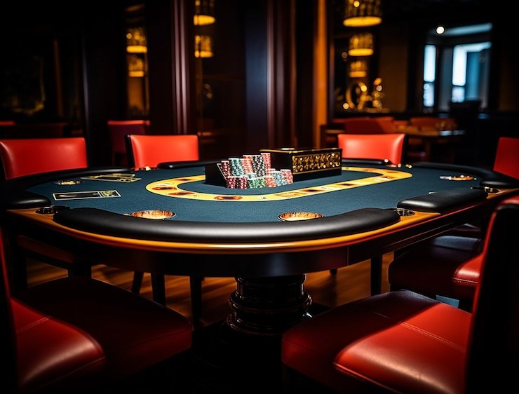 Tampilan meja kasino live dengan dealer profesional memungkinkan hiburan kategori Live Casino bikhoki